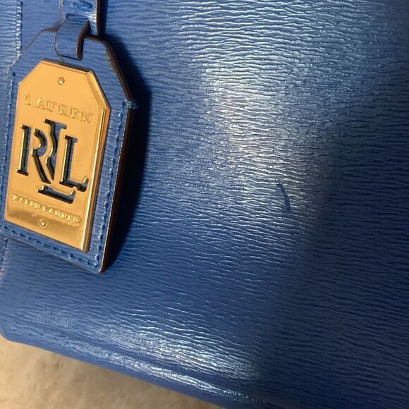 Ralph Lauren Blue Leather Purse - Picture 11 of 11